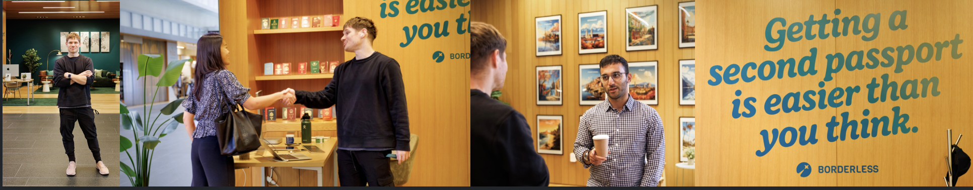 People connecting at downtown San Francisco storefronts and offices